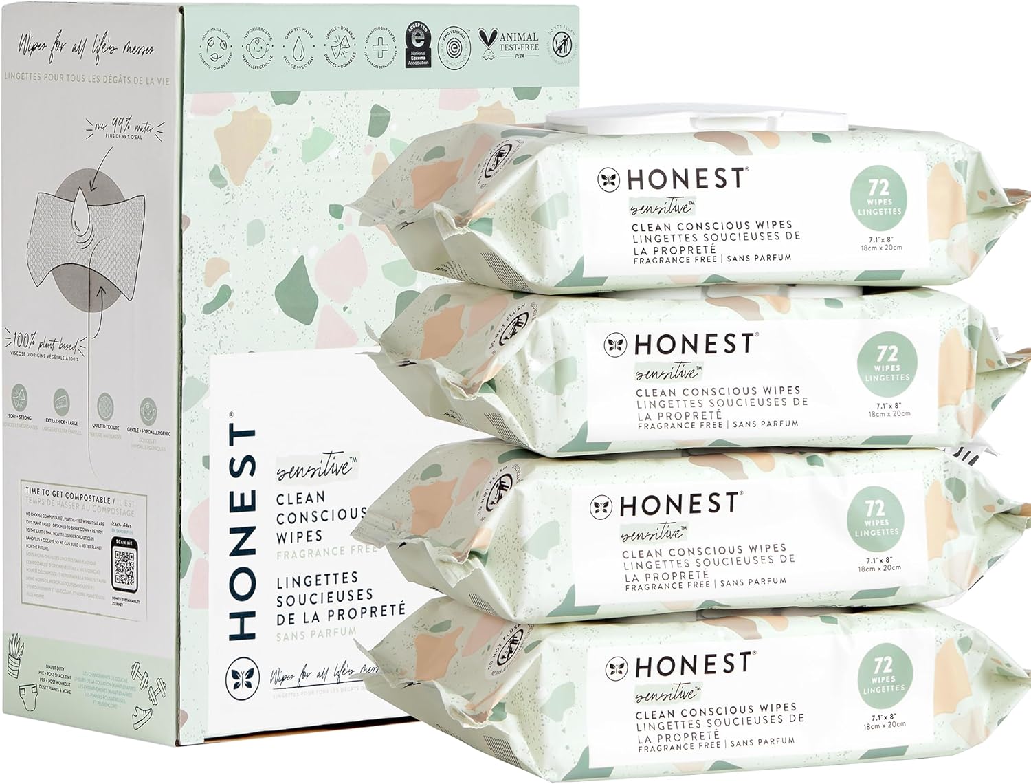 Honest Company All Natural Cloth Baby Wipes